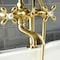 Kingston Brass AE109T7 Deck Mount Clawfoot Tub Faucet, Brushed Brass AE109T7 - alternate 4